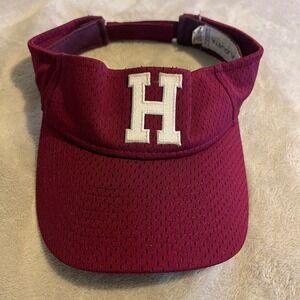 Augusta Sportswear Maroon Visor Hat Adult H Letter‎ Adjustable Baseball Cap Logo